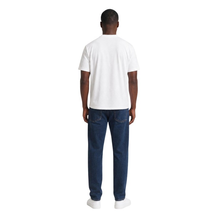EA7 camiseta de hombre blanca 7M002415 AF10375 vista posterior completa