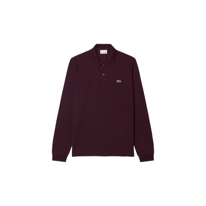 Lacoste camiseta de manga larga para hombre color grape violet vista frontal de la prenda