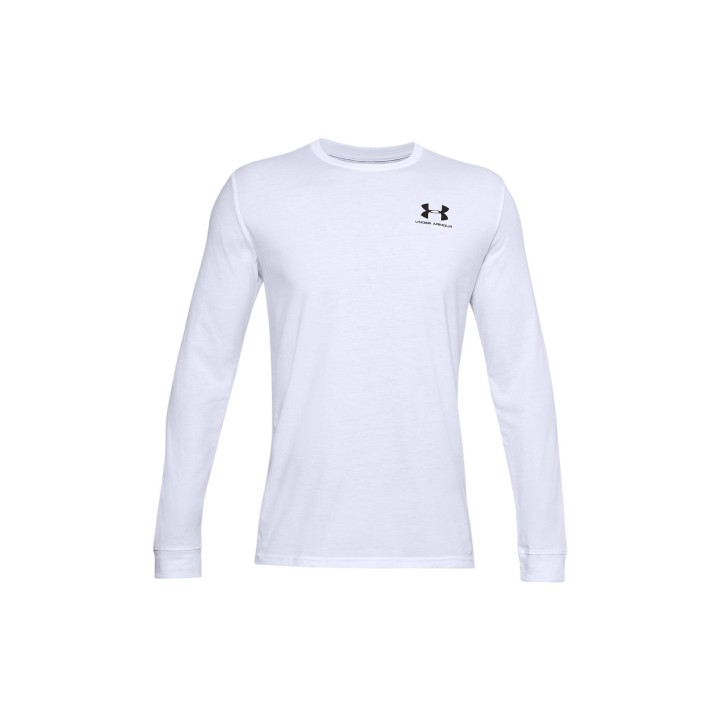 Under Armour camiseta de hombre blanca UA Sportstyle manga larga vista frontal