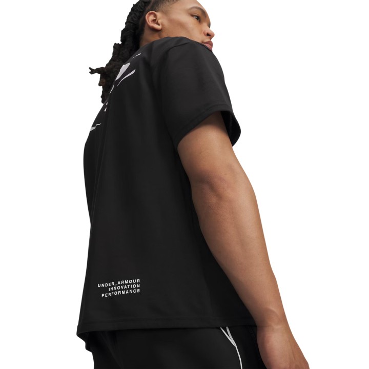 Camiseta Under Armour de hombre negra UA M HWT ECHO vista lateral