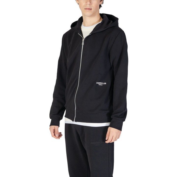 Underclub sudadera de hombre negra con capucha vista lateral