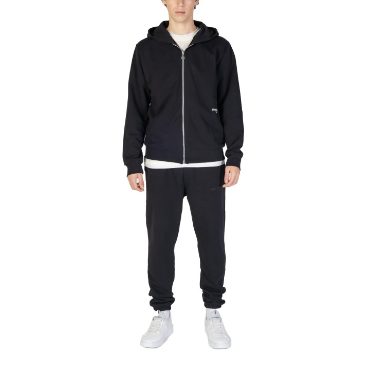 Underclub sudadera de hombre negra con capucha vista frontal completa