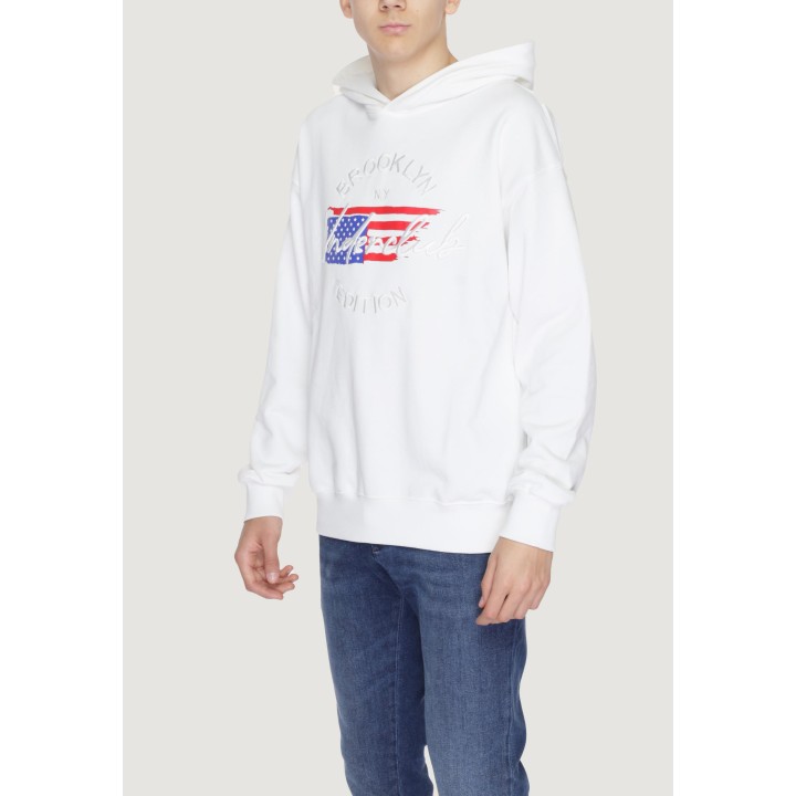Sudadera Underclub para hombre blanca con capucha 24EUC80080 vista tres cuartos