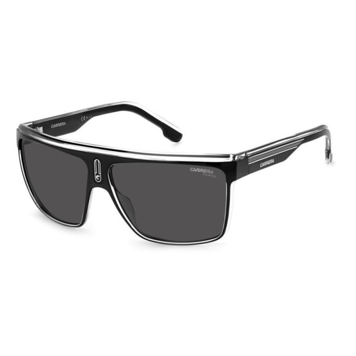 Gafas de sol polarizadas negras para hombre Carrera vista lateral