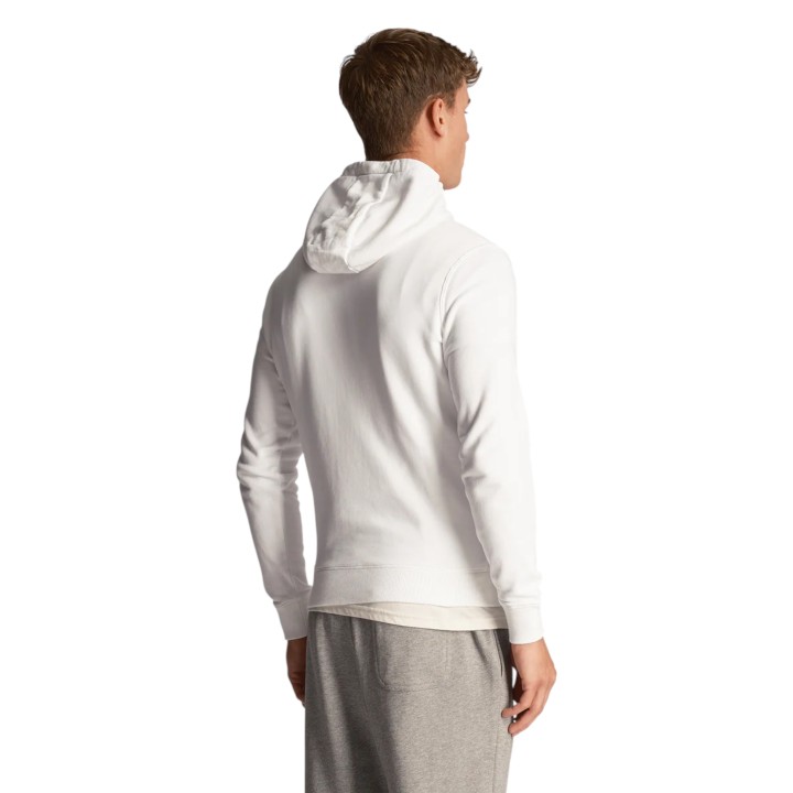 Lyle & Scott ML1139V sudadera blanca de hombre con capucha vista posterior