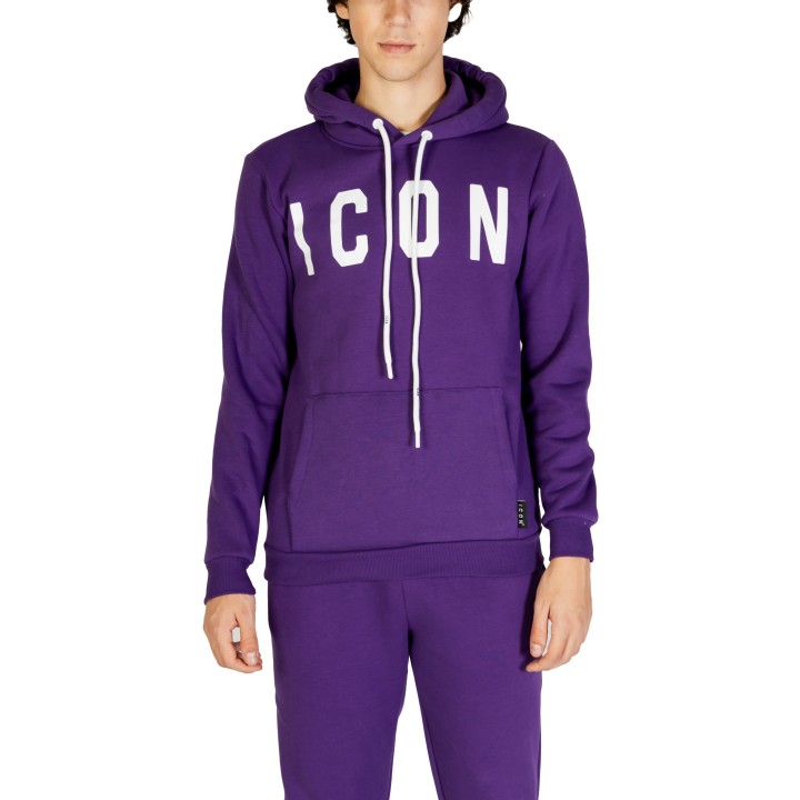 Icon sudadera con capucha para hombre violeta vista frontal