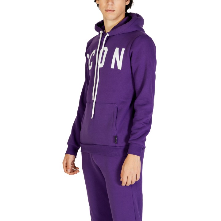 Icon sudadera con capucha para hombre violeta vista de tres cuartos