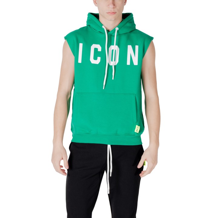 Icon sudadera de hombre verde ICUS2S5F020 vista frontal
