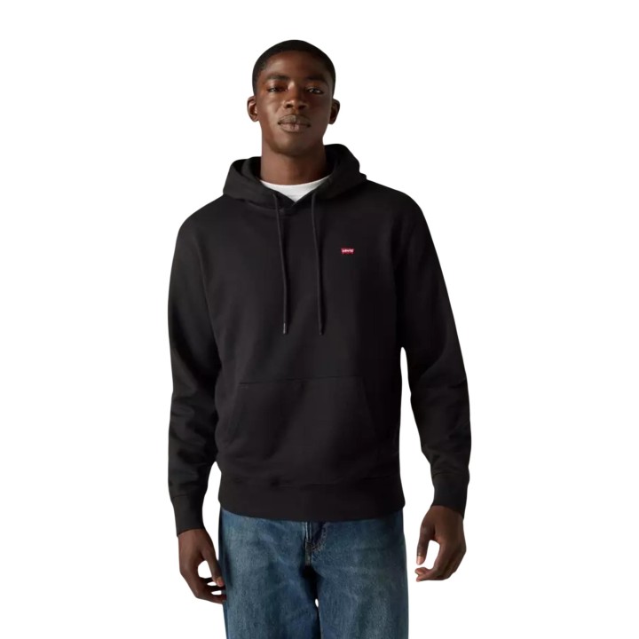 Levi's® sudadera negra para hombre con capucha vista frontal