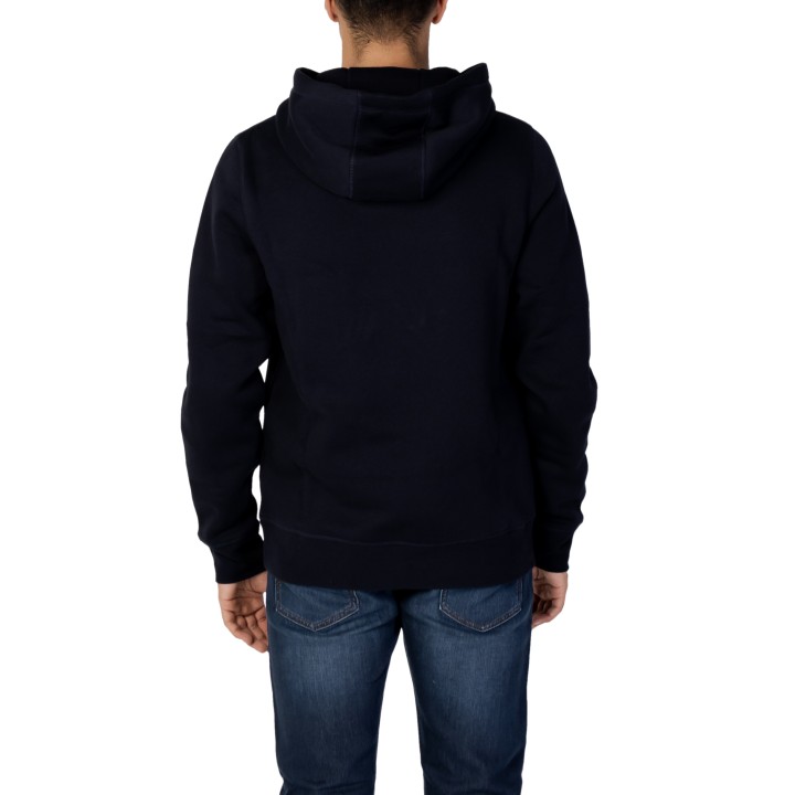 Tommy Hilfiger sudadera de hombre azul oscuro con capucha vista posterior MW0MW10752