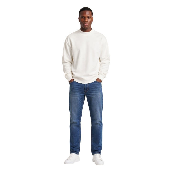 Sudadera blanca Calvin Klein Jeans para hombre J30J326134 vista frontal completa