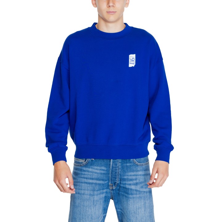 Replay sudadera de hombre azul de algodón vista frontal