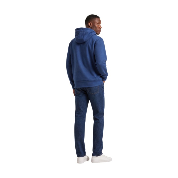 Tommy Hilfiger sudadera de hombre azul con capucha vista posterior