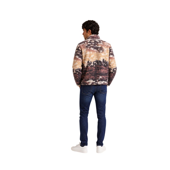 Sudadera Columbia Helvetia II de fleece para hombre color coffee vista posterior