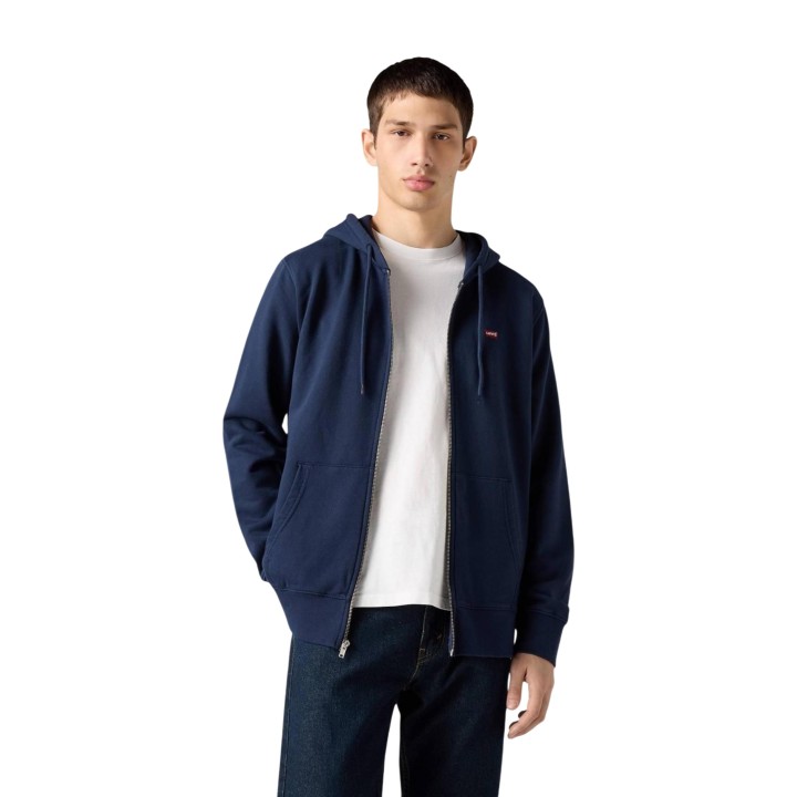 Levi's sudadera azul de hombre The Original HM Zip Up vista frontal