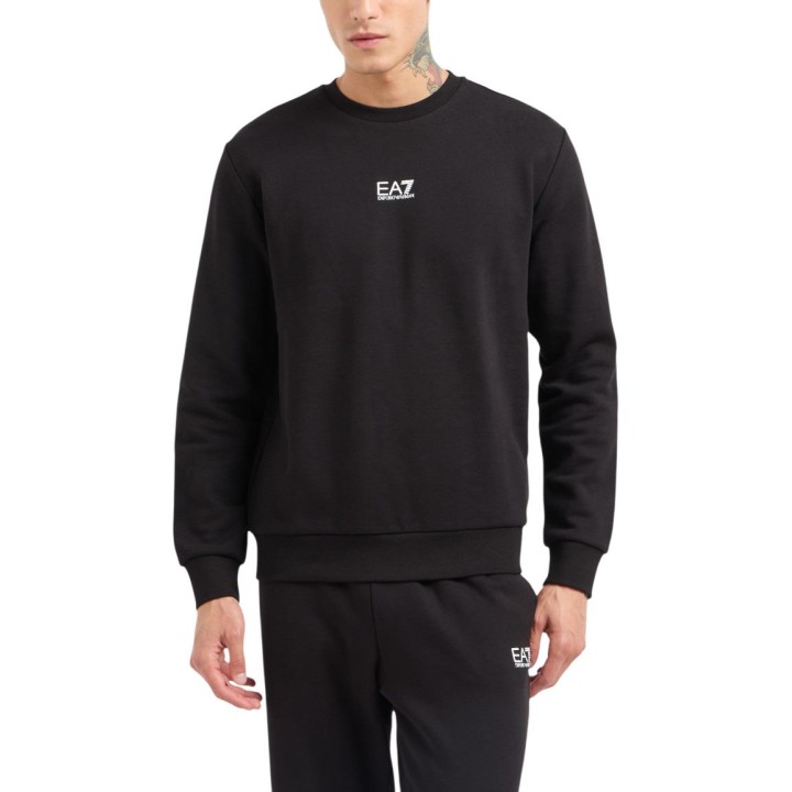 EA7 sudadera de hombre negra 8NPM34 PJVTZ en vista frontal