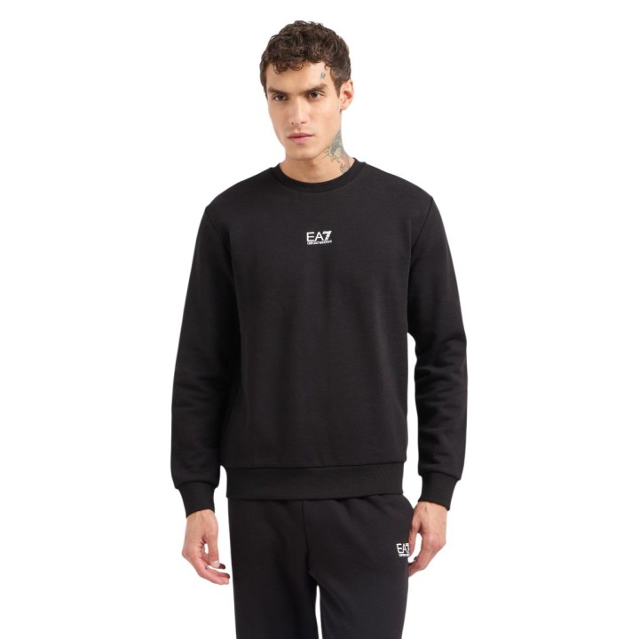 EA7 sudadera de hombre negra 8NPM34 PJVTZ en vista frontal