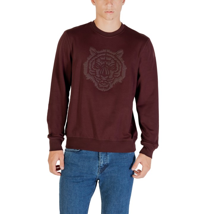 Sudadera Antony Morato de hombre bordeaux con estampado frontal vista frontal