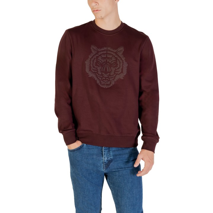 Sudadera Antony Morato de hombre bordeaux con estampado frontal vista frontal