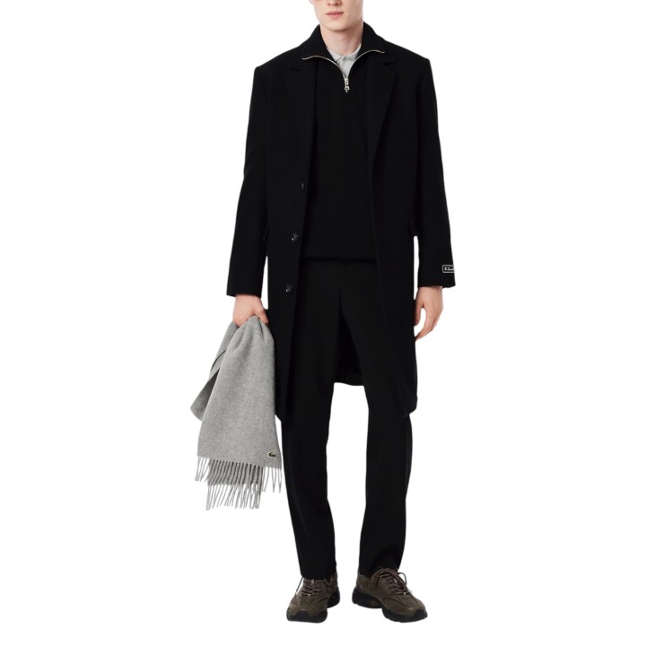 Sudadera negra Lacoste SH1927-00 para hombre vista frontal bajo abrigo