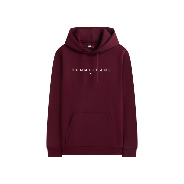 Tommy Hilfiger Jeans sudadera de hombre violeta uva con capucha vista frontal