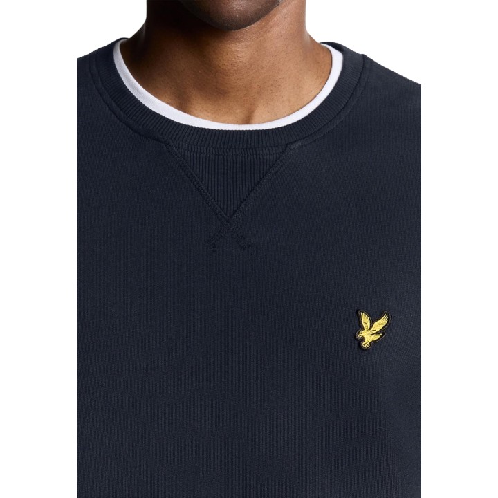 Sudadera Lyle & Scott de hombre azul oscuro ML1131V vista frontal completa