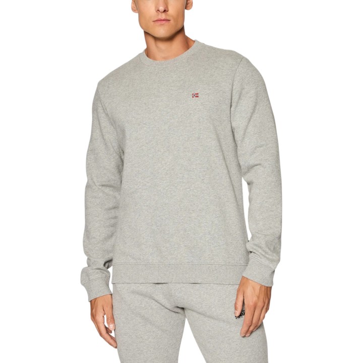 Napapijri Balis Crew sudadera de hombre gris vista frontal