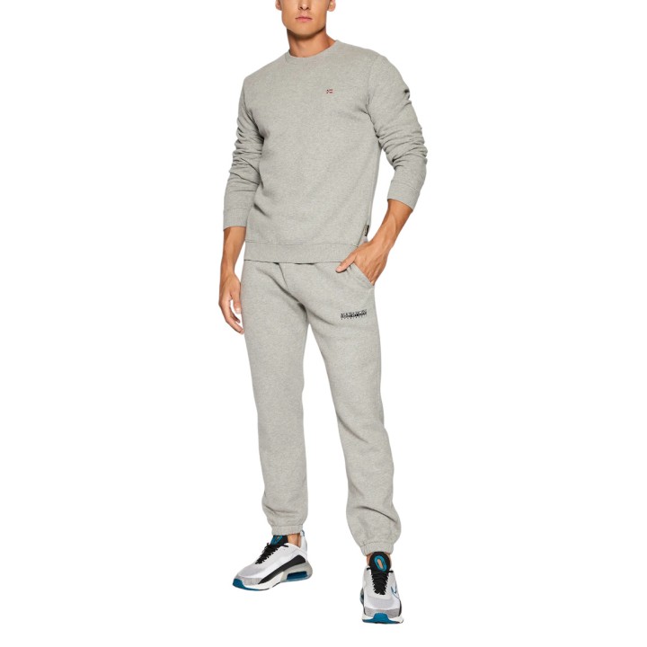 Napapijri Balis Crew sudadera de hombre gris vista tres cuartos