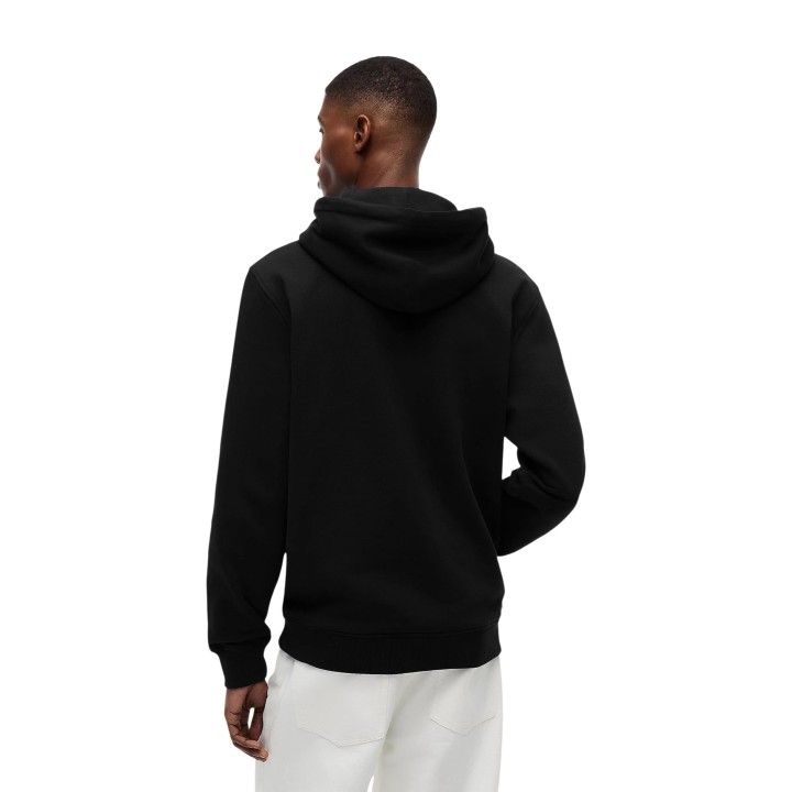 Sudadera negra de hombre Tommy Hilfiger Jeans con capucha vista posterior