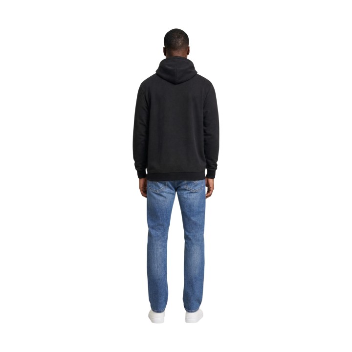 Sudadera de hombre Tommy Hilfiger Jeans negra con capucha vista posterior