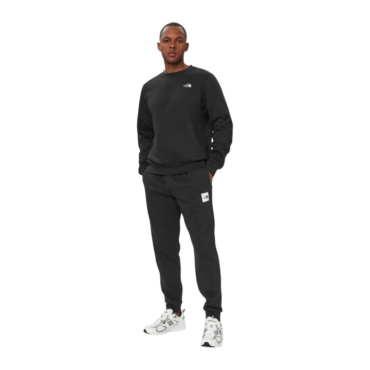 The North Face sudadera de hombre negra M EVO SD REG CREW vista de tres cuartos