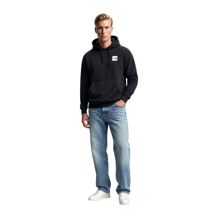The North Face sudadera de hombre negra con capucha vista frontal de cuerpo entero