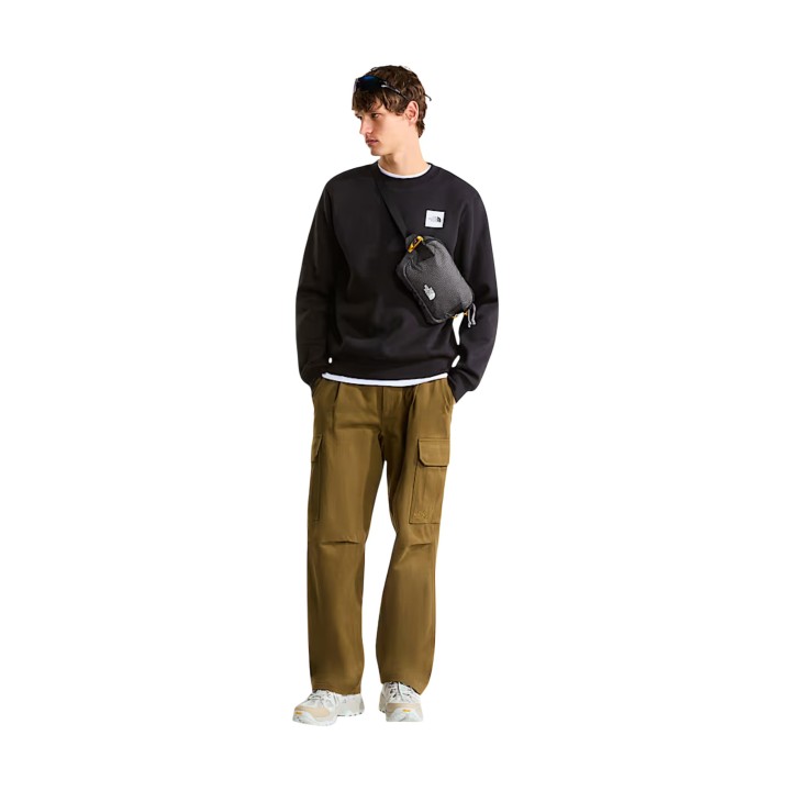 The North Face sudadera de hombre negra M Box HD Reg Crew vista frontal completa