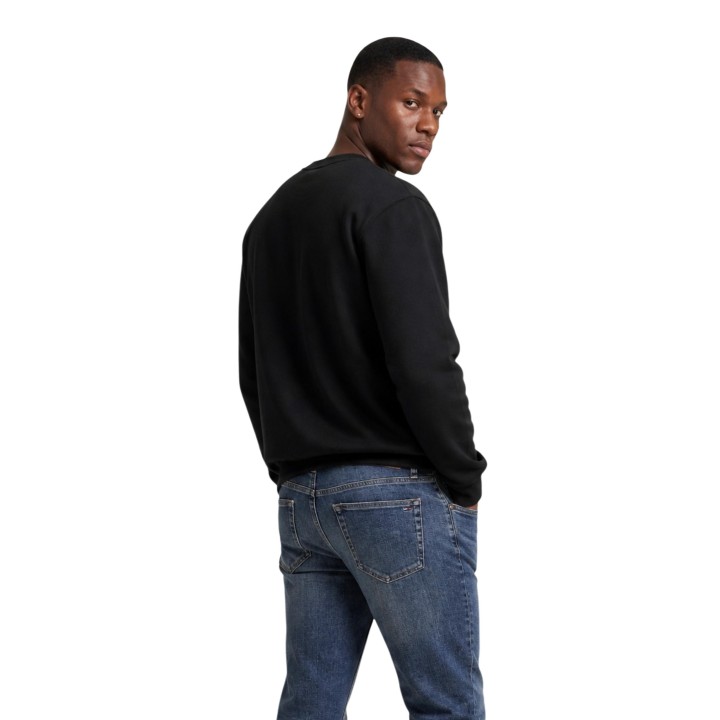 Sudadera negra de hombre Calvin Klein Jeans LV04RG268G vista posterior de tres cuartos