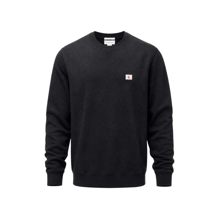 Sudadera negra de hombre Calvin Klein Jeans LV04RG268G detalle frontal