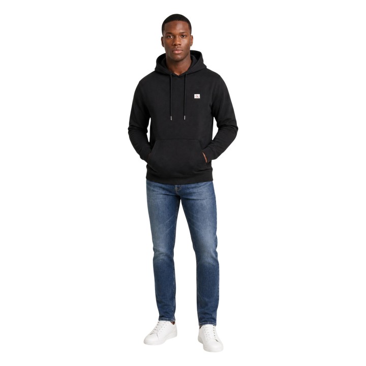 Sudadera negra Calvin Klein Jeans para hombre LV04RG269G vista frontal completa