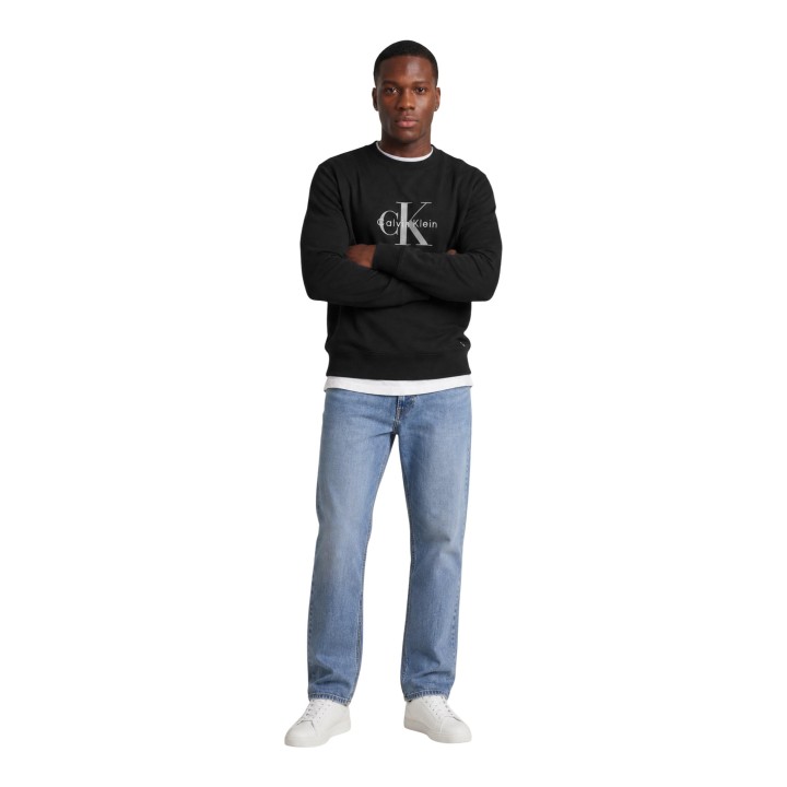 Sudadera negra de hombre Calvin Klein Jeans LV04RG278G vista frontal completa