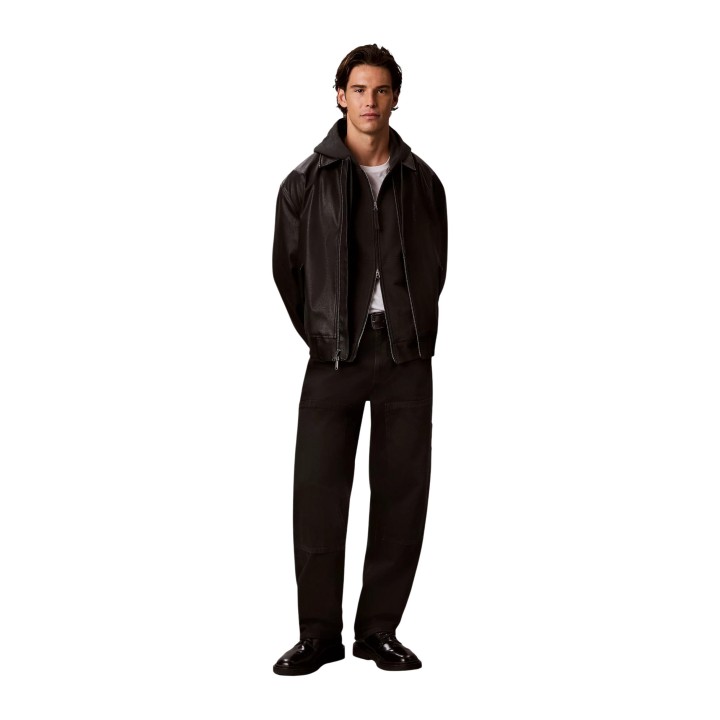 Sudadera de hombre Calvin Klein Jeans LV04RJ202G antracita vista frontal de cuerpo entero