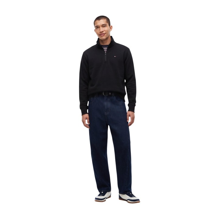 Sudadera negra Tommy Hilfiger Jeans para hombre vista frontal