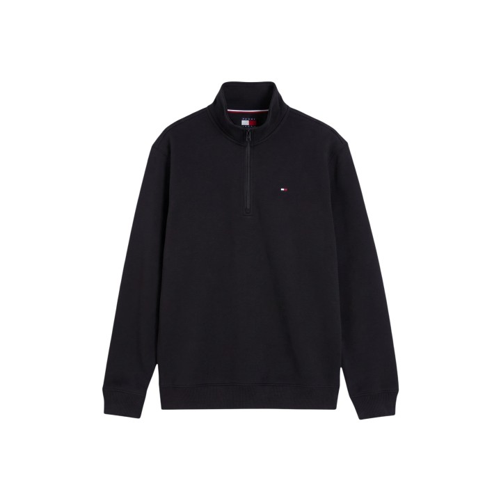 Sudadera negra Tommy Hilfiger Jeans para hombre vista frontal de la prenda