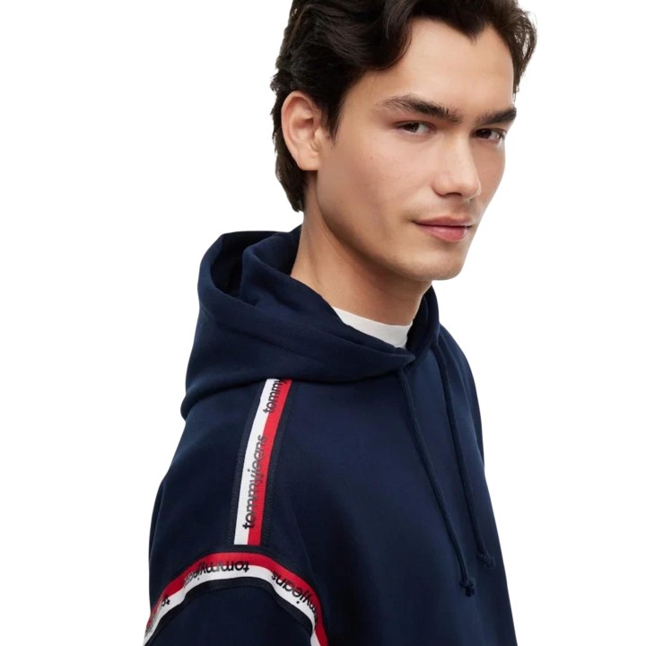 Sudadera de hombre Tommy Hilfiger Jeans DM0DM23155 azul oscuro vista frontal
