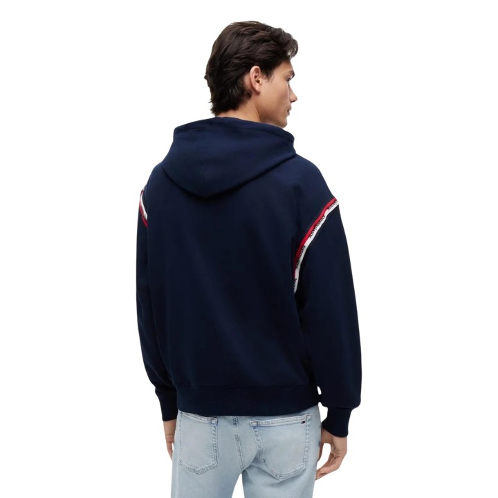 Sudadera de hombre Tommy Hilfiger Jeans DM0DM23155 azul oscuro vista posterior