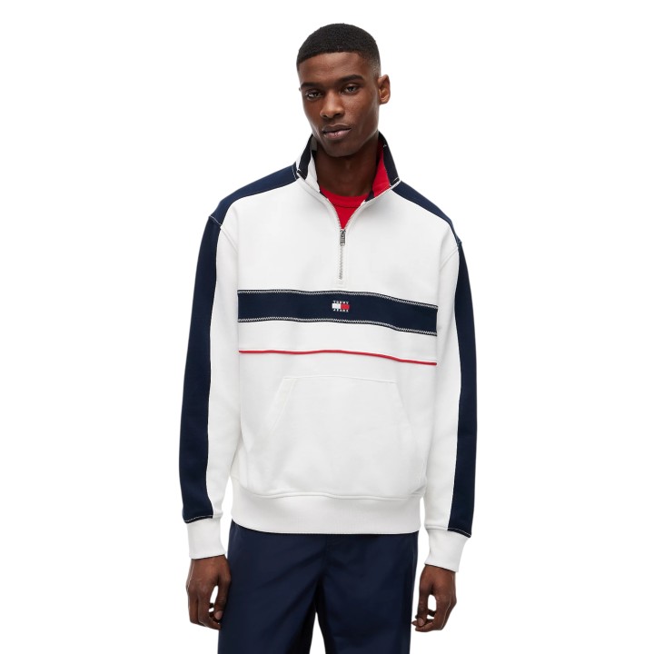 Tommy Hilfiger Jeans sudadera de hombre crema DM0DM23244 vista frontal
