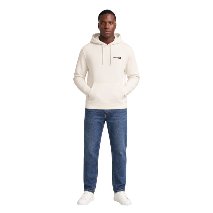 Tommy Hilfiger Jeans sudadera blanca de hombre DM0DM23393 vista frontal completa
