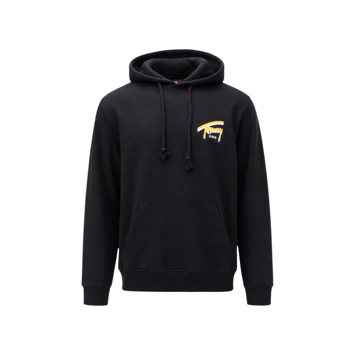 Tommy Hilfiger Jeans sudadera negra de hombre con capucha vista frontal