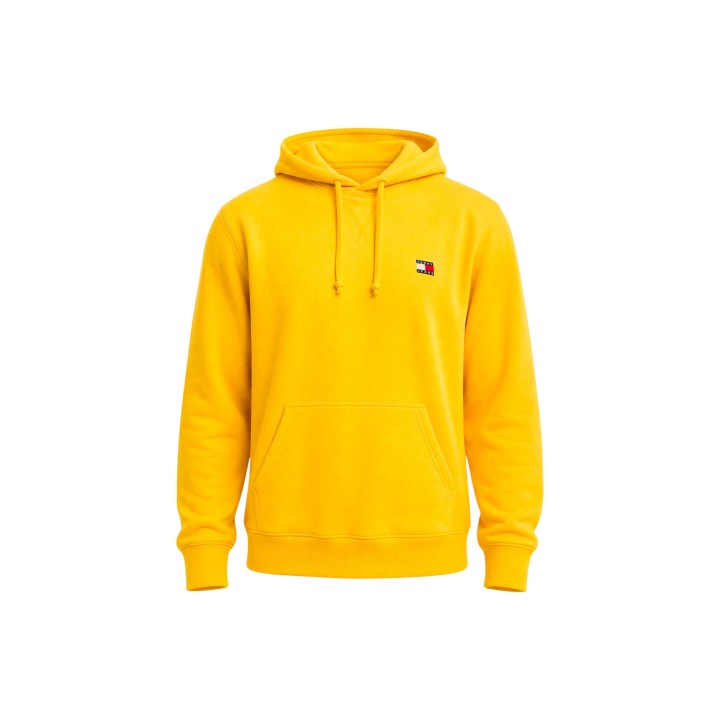 Tommy Hilfiger Jeans sudadera de hombre amarilla con capucha vista frontal