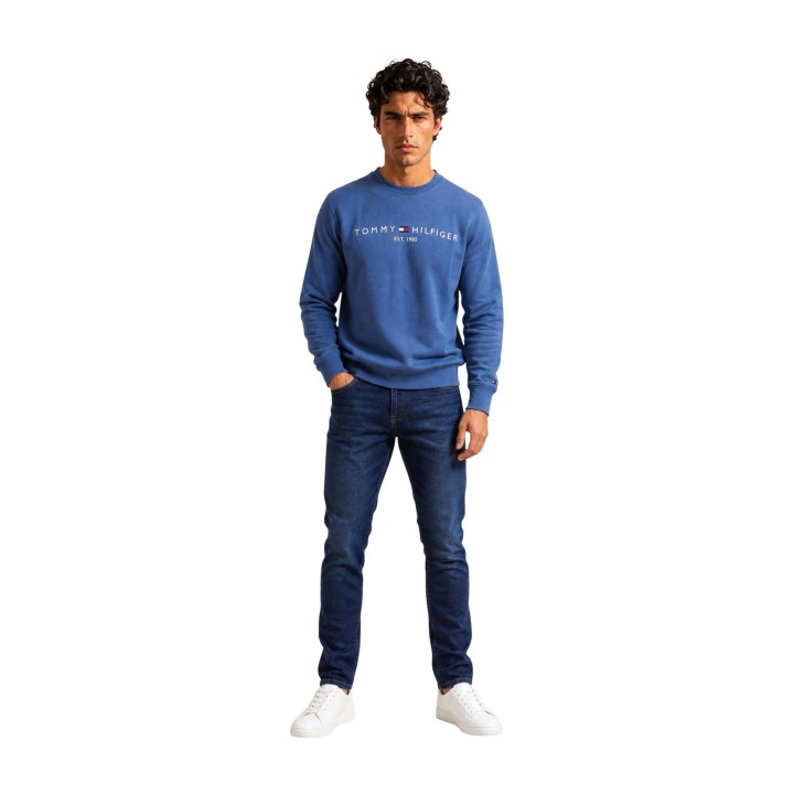Tommy Hilfiger sudadera de hombre azul MW0MW11596 vista frontal completa