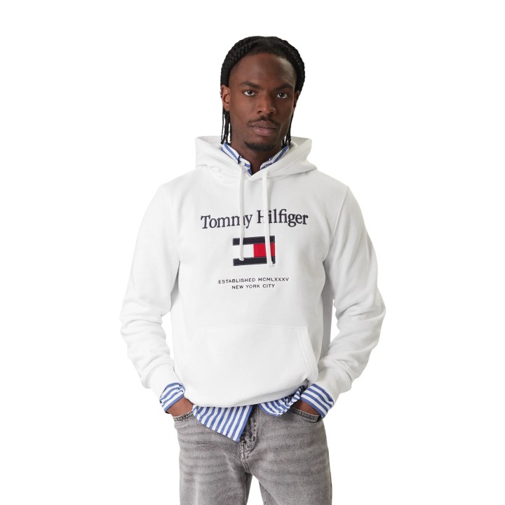 Tommy Hilfiger sudadera para hombre blanca MW0MW42735 vista frontal