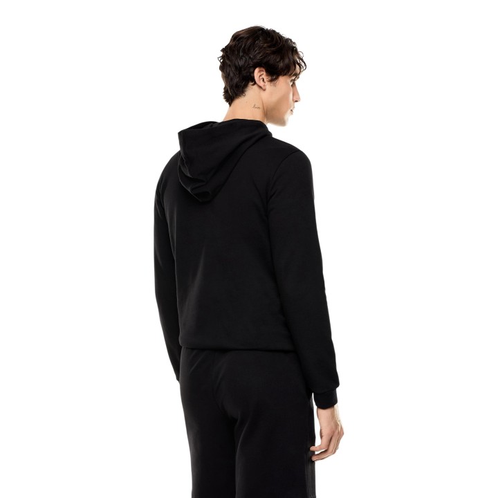 Sudadera EA7 de hombre negra con capucha vista posterior