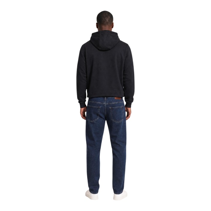 EA7 sudadera de hombre negra con capucha vista posterior